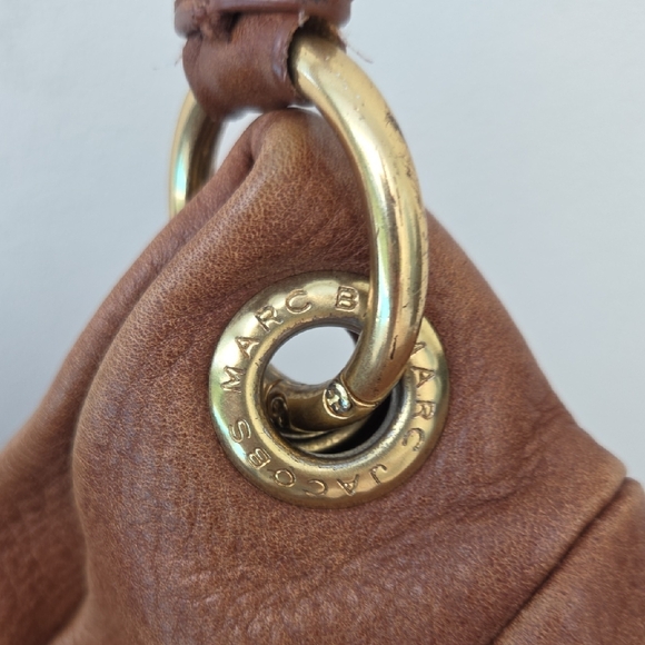 Marc Jacobs Classic Q Hillier Hobo Cinnamon Stick Tan Leather Shoulder Bag L - Picture 6 of 14